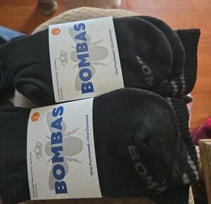 Bombas Black Athletic Crew Socks